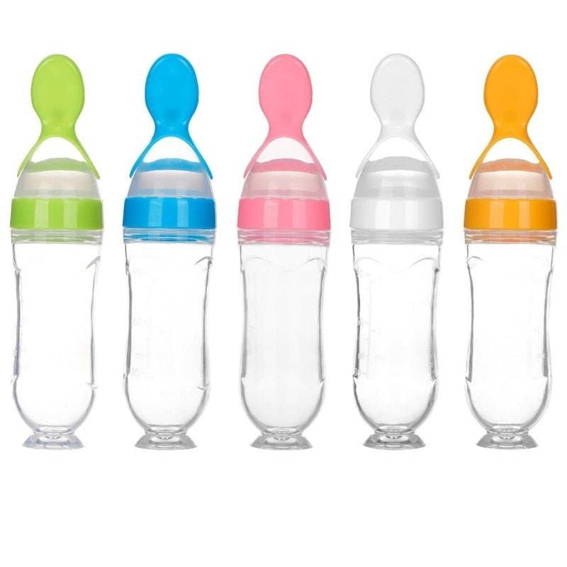 Biberon avec cuillère pour nouveau-né | EasyBottle™ - bebe-petitcoeur