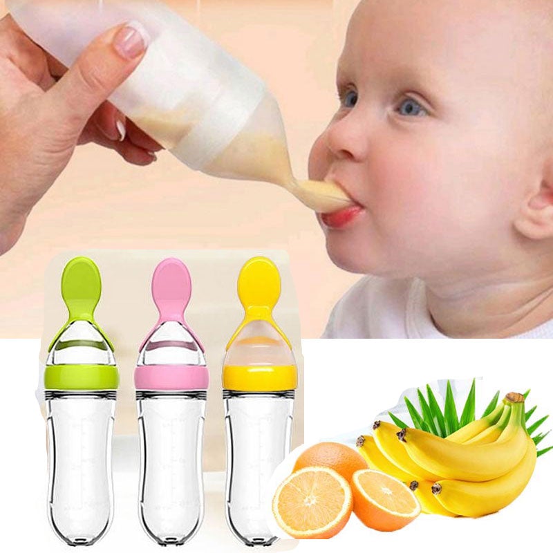 Biberon avec cuillère pour nouveau-né | EasyBottle™ - bebe-petitcoeur