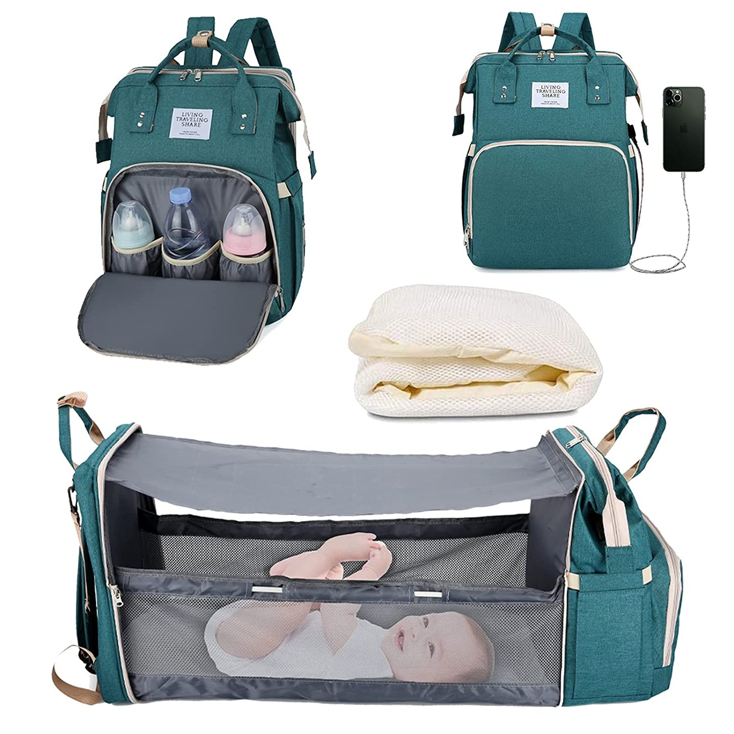 Sac à langer portatif | Berceau de voyage BabyNappy™ - bebe-petitcoeur