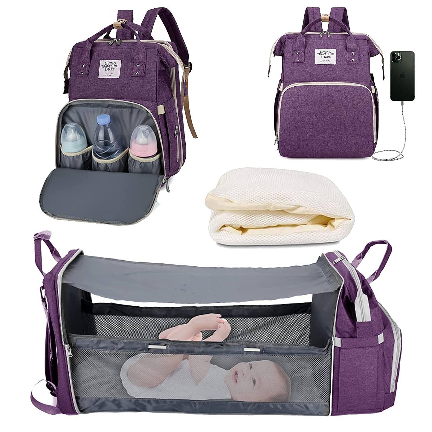 Sac à langer portatif | Berceau de voyage BabyNappy™ - bebe-petitcoeur